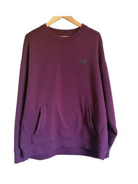 Under Armour 2XL Maroon Crewneck Sweatshirt Athletic Athleisure Kangaroo Pocket
